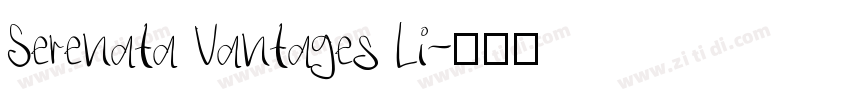Serenata Vantages Li字体转换